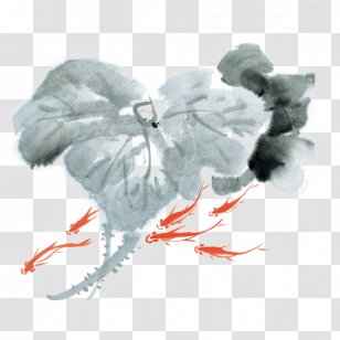 Chinoiserie Watercolor Painting - Flower - Ink Chinese Style Lotus Transparent PNG
