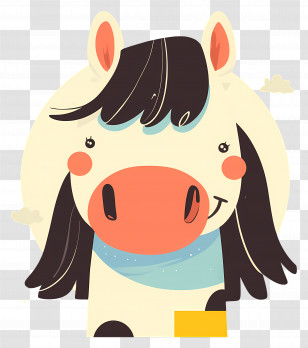 Horse Logo - Cute Cartoon Horse Transparent PNG