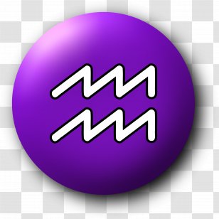 Aquarius Astrological Sign Symbol Zodiac Astrology - Violet Transparent PNG