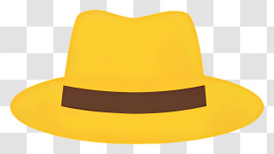 Yellow Straw Hat - Yellow Hat Fashion Illustration Transparent PNG
