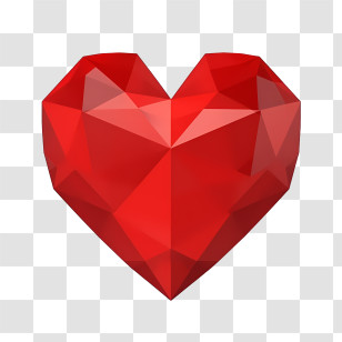 Sweetest Day
 - Geometric Red Heart Symbol Design Transparent PNG
