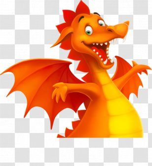 Cartoon Royalty-free Dragon Illustration - Fictional Character - Orange Dinosaur Transparent PNG