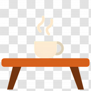 Coffee Table - Cup Of Coffee On Wooden Table Illustration Transparent PNG
