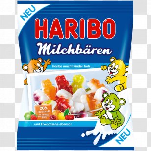 Gummi Candy Gummy Bear Milk Juice Haribo - Sugar Transparent PNG