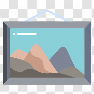 Photo Frame - Framed Mountain Landscape Painting Transparent PNG
