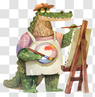 Alligator Artist - Crocodile Artist At Work Transparent PNG