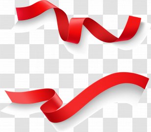 Red Vecteur - Text - Vector Hand Painted Satin Transparent PNG