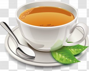 Coffee Green Tea Soft Drink Caffxe8 Mocha - Tableware - Beautifully Realistic Cup Spoon Transparent PNG