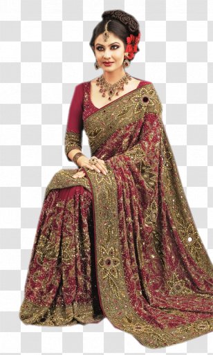 Sari Maroon - Dress - India WOMAN Transparent PNG