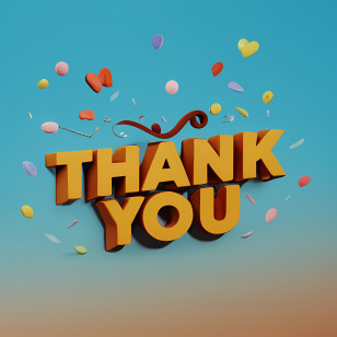 Thank You - Thank You Decorative Text Design Transparent PNG