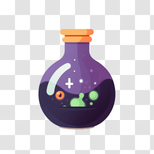 Potion - Potion Bottle With Magical Liquid Transparent PNG