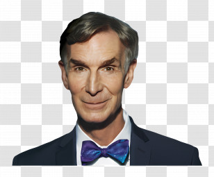 Bill Nye - Portrait Of A Man In Suit With Bow Tie Transparent PNG