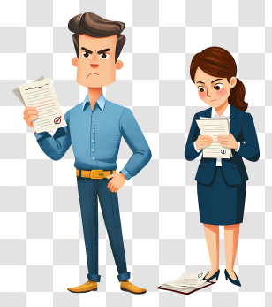 Office Disagreement Over Papers Transparent PNG