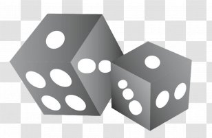 Grayscale - Grey - Gray Simple Dice Graphics Transparent PNG