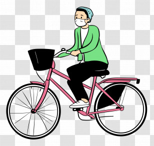 Woman Bicycle Bike Transparent PNG