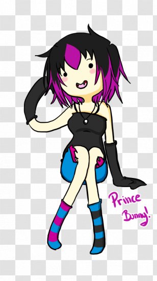 Black Hair Cartoon Legendary Creature Clip Art - Silhouette - Miss Bunny Transparent PNG