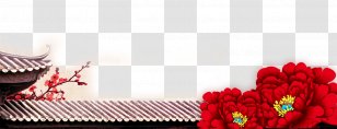 China Qingming Chinoiserie Building - Red Brick Tile-roofed House Transparent PNG