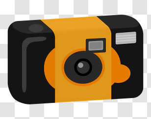 Icon - Orange And Black Camera Icon Representation Transparent PNG