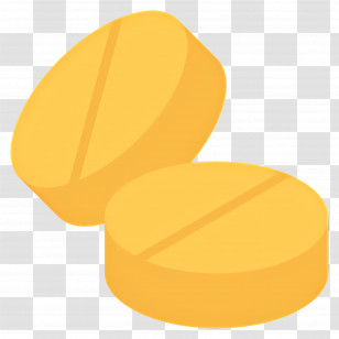 Tablet Pills - Yellow Pills Illustration For Healthcare Concept Transparent PNG