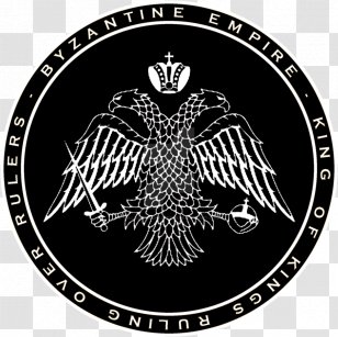 Byzantine Empire Byzantium Double-headed Eagle Palaiologos - Monochrome - Double Headed Transparent PNG