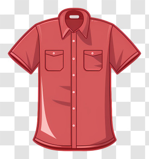 Red Shirt - Red Short Sleeve Shirt Illustration Transparent PNG