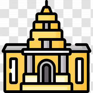 Hindu Temple - Golden Temple Vector Illustration Transparent PNG