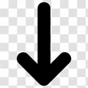 Down Arrow - Simple Black Down Arrow Icon Transparent PNG