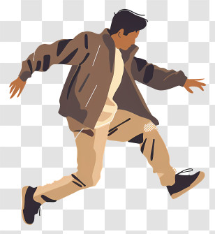 Man Dancing - Energetic Dancing Man In Street Style Transparent PNG