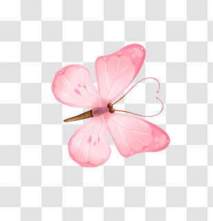 Mariposas - Delicate Pink Butterfly Illustration Transparent PNG