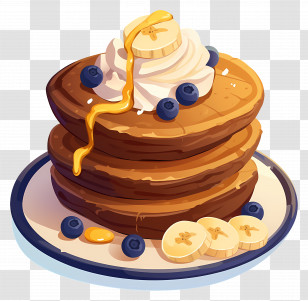 Chocolate Pancakes - Banana And Blueberry Pancakes With Syrup Transparent PNG