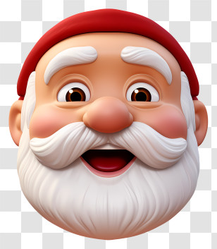 Santa Claus - Jolly Santa Claus With Red Hat Transparent PNG