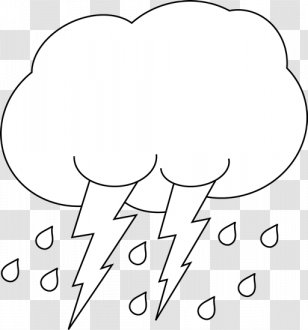 Coloring Book Sky Boy Cloud Lightning - Silhouette - Rain Clipart Transparent PNG