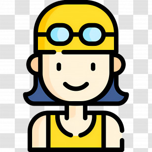 Swimmer - Swimmer With Goggles And Cap Transparent PNG