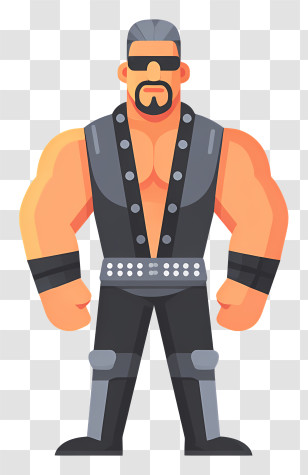 Australian Professional Wrestler - Stylized Wrestler Illustration Transparent PNG