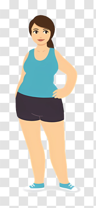 Fat Body - Confident Woman In Sportswear Transparent PNG