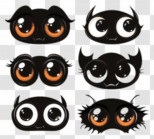 Halloween Eyeball - Set Of Cartoon Eyes Transparent PNG
