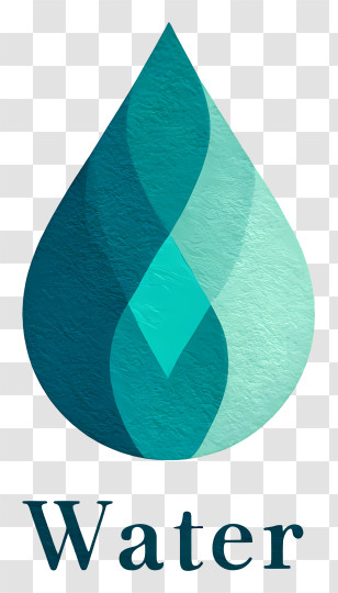 Water Logo - Teal Water Droplet Logo Transparent PNG