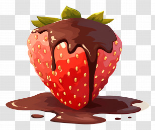 Chocolate Dipped Strawberries - Strawberry Dipped In Chocolate Transparent PNG