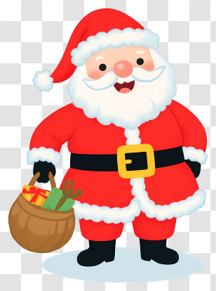 Christmas Santa Claus - Santa Claus With Gift Bag Transparent PNG