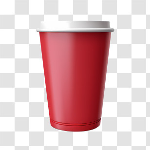 Coffee Cup
 - Red Disposable Paper Cup Illustration Transparent PNG