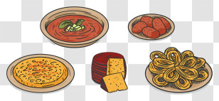 Thai Food - Variety Of Italian Food Transparent PNG