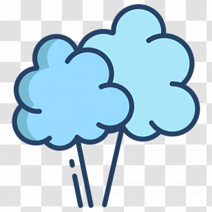 Cotton Candy - Blue Cotton Candy Treat Transparent PNG