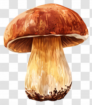 Boletus Mushroom - Realistic Illustration Of A Mushroom Transparent PNG