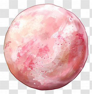 Bath Bomb - Beautiful Marble Textured Sphere Transparent PNG