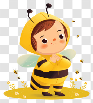 Baby Bee - Child In Bee Costume Transparent PNG