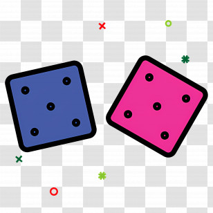 Casino Dice - Colorful Dice For Fun Games Transparent PNG