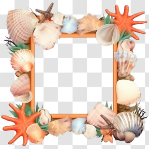 Seashell Frame
 - Seashell Photo Frame Design Transparent PNG