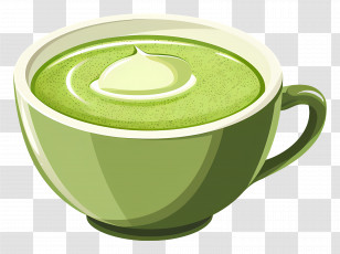 Green Tea - Green Tea In A Cup Transparent PNG