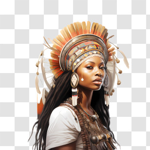South Africa Heritage Day - Woman In Traditional Headdress Transparent PNG