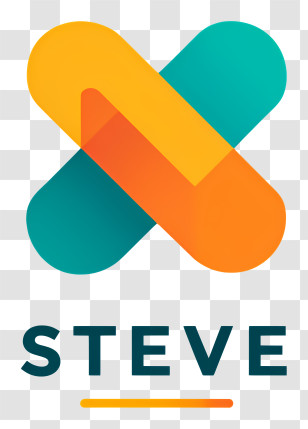 Steve Logo - Modern Teal Orange 'X' Steve Logo Transparent PNG